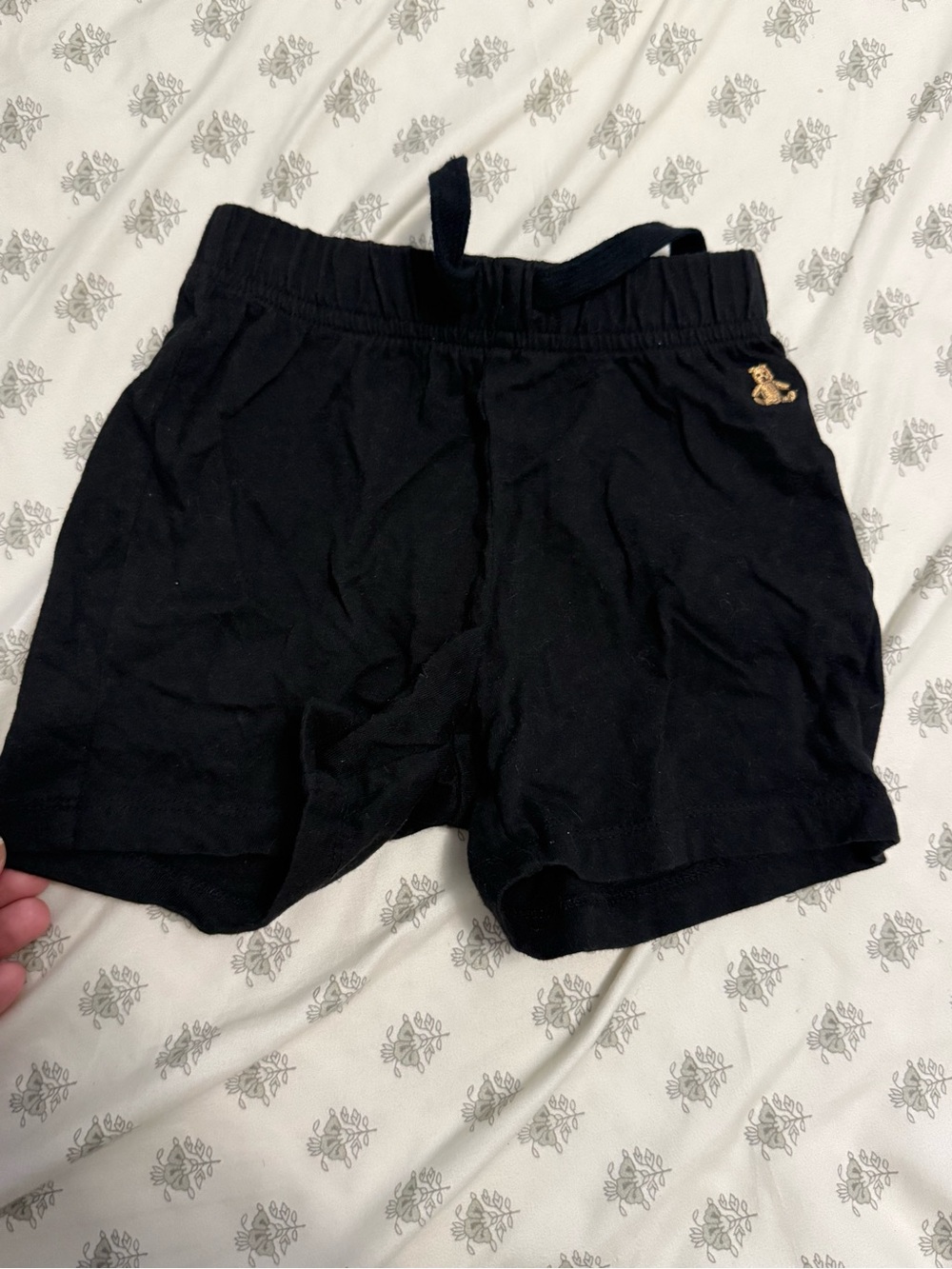 GAP Black Women's Athletic Drawstring Shorts with Gold Emblem
